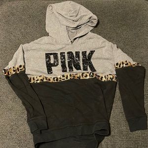 Victoria’s Secret PINK leopard sequin hoodie